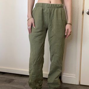 Green brandy Melville sweatpants